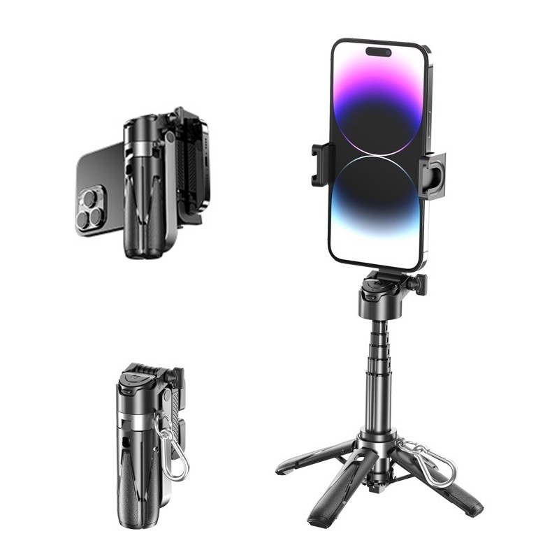 Mini Compact Handheld Grip Selfie Stick Tripod P15mini